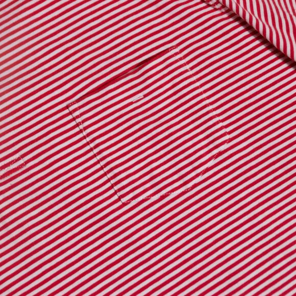 B Draddy Performance Stretch Red Striped Pima Short Sleeve Golf Polo Shirt XL - Picture 4 of 7